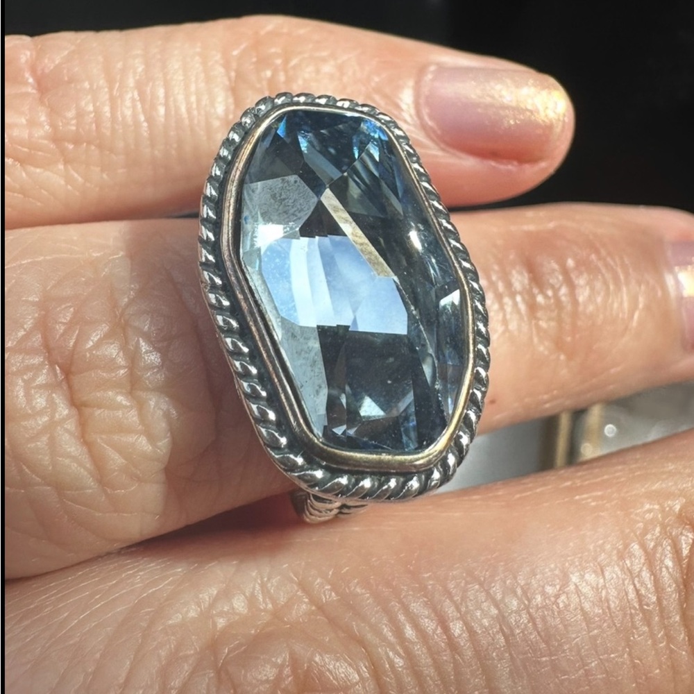 Large Yurman style rope & 14K gold ring sz 8